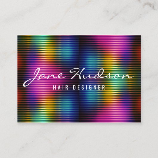 Kleurrijk minimalistisch elegant ontwerp visitekaartje (Voorkant)