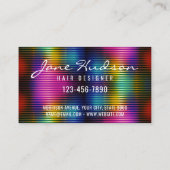 Kleurrijk minimalistisch elegant ontwerp visitekaartje (Achterkant)