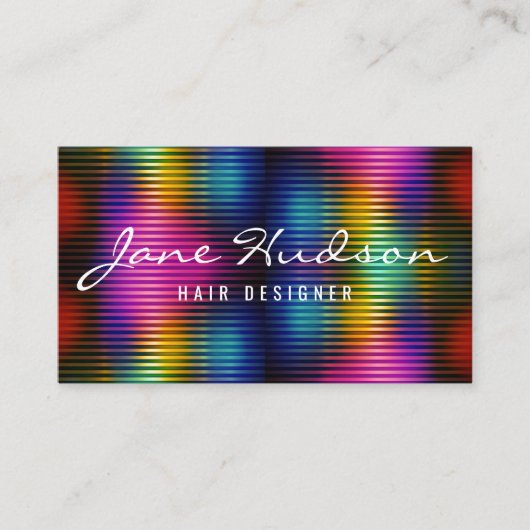 Kleurrijk minimalistisch elegant ontwerp visitekaartje (Voorkant)