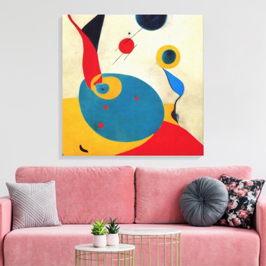 Kleurrijk Modern Abstract #4 Canvas Afdruk (Insitu (Woonkamer))