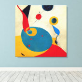 Kleurrijk Modern Abstract #4 Canvas Afdruk (Insitu (Houten vloer))