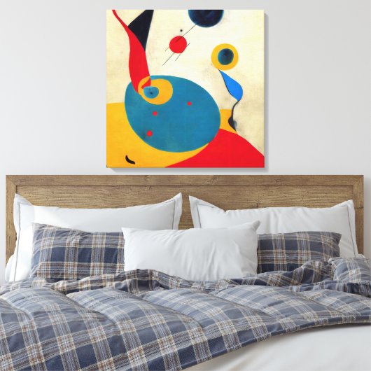 Kleurrijk Modern Abstract #4 Canvas Afdruk (Insitu (Slaapkamer))