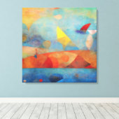 Kleurrijk Modern Abstract De Sandbar Canvas Afdruk (Insitu (Houten vloer))