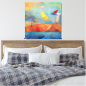 Kleurrijk Modern Abstract De Sandbar Canvas Afdruk (Insitu (Slaapkamer))