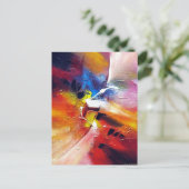 Kleurrijk modern Abstract expressionisme schildere Briefkaart (Staand voorkant)