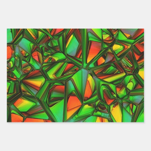 Kleurrijk modern Abstract Inpakpapier Vel (Voorkant 2)