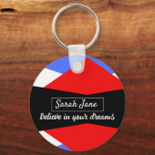 Kleurrijk modern abstract | inspirerende quote sleutelhanger (Voorkant)