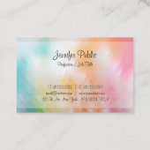 Kleurrijk Modern Abstract Kunst Trendy Elegant Des Visitekaartje (Achterkant)