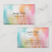 Kleurrijk Modern Abstract Kunst Trendy Elegant Des Visitekaartje (Voorkant / Achterkant)