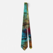 Kleurrijk modern abstract met stoere textuur  stropdas (Voorkant)