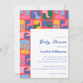 Kleurrijk modern Abstract rood uniek Baby shower Kaart (Voorkant)