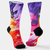 Kleurrijk Modern Abstract Schilderen Unisex Sokken (Gebogen)