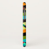 Kleurrijk modern abstracte strepen & monogram Case-Mate iPhone case (Achterkant/links)