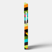 Kleurrijk modern abstracte strepen & monogram Case-Mate iPhone case (Achterkant / Links)