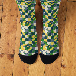 Kleurrijk modern Bauhaus abstract geometrisch patr Sokken