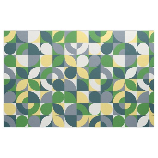 Kleurrijk Modern Bauhaus Abstract Geometrisch Patr Stof (Fat Quarter)