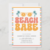 Kleurrijk Modern Beach Babe Vrijgezellenfeest Kaart (Voorkant)