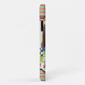 Kleurrijk modern bloemendesign met gepersonaliseer Case-Mate iPhone case (Achterkant/rechts)