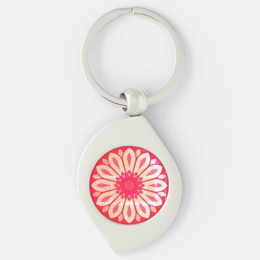 KLEURRIJK MODERN BLOEMENGEschenk DOCHTER ZUSTER MO Sleutelhanger (Voorkant)