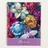 Kleurrijk modern bloemenmonogram planner (Voorkant)