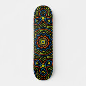 Kleurrijk Modern Cool & Trendy Dot Art Skateboard (Voorkant)