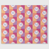 Kleurrijk Modern Custom Monogram Initiaal Cadeaupapier (Vlak)