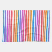 Kleurrijk modern eenvoudig regenboogpatroon theedoek (Horizontaal)