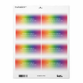 Kleurrijk Modern Elegant Sjabloon Verzendadres Etiket (Full Sheet)