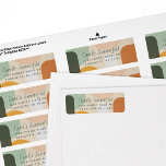 Kleurrijk modern formaat Retouradres Etiket<br><div class="desc">Abstracte vormen in zachte,  maar leuke kleuren geven dit moderne terugkeeradres een niet-traditioneel maar warm gevoel.</div>