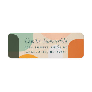 Kleurrijk modern formaat Retouradres Etiket