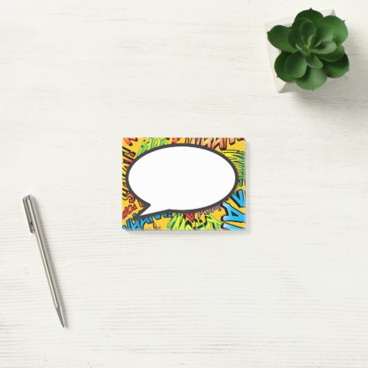 Kleurrijk Modern Fun Speech Bubble Comic Book Post-it® Notes (Kantoor)