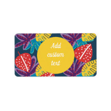 Kleurrijk modern geel trendy retouradreslabel