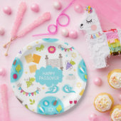 Kleurrijk Modern Gelukkig Pascha Papieren Bordje (Feest)