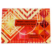 Kleurrijk modern geometrisch feestelijk ontwerp groot cadeauzakje (Voorkant)