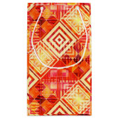 Kleurrijk modern geometrisch feestelijk ontwerp klein cadeauzakje (Achterkant)