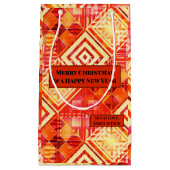 Kleurrijk modern geometrisch feestelijk ontwerp klein cadeauzakje (Voorkant)