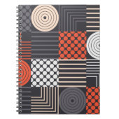 Kleurrijk modern geometrisch naadloos patroon notitieboek (Voorkant)