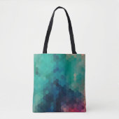 Kleurrijk Modern Geometrisch Octagon Patroon Tote Bag (Voorkant)