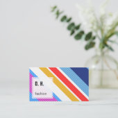 Kleurrijk modern geometrisch ontwerp visitekaartje (Staand voorkant)