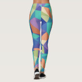 Kleurrijk modern geometrisch patroon leggings (Achterkant)