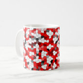 Kleurrijk modern Glas in lood patroon Koffiemok (Voorkant links)