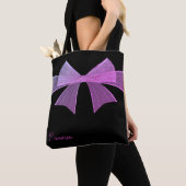 Kleurrijk Modern Gradient Ombre  lint Tote Bag (Dichtbij)