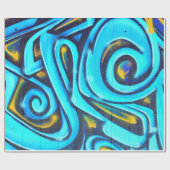 Kleurrijk modern graffiti Street Art Schilderen Cadeaupapier (Vlak)