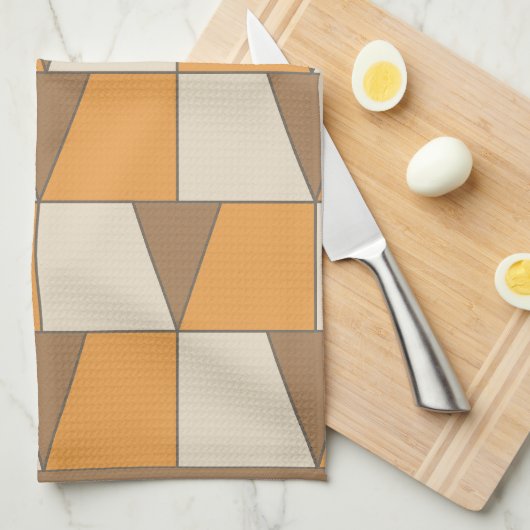 Kleurrijk Modern Hedendaags geometrisch patroon Theedoek (Quarter Fold)