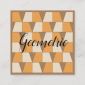 Kleurrijk Modern Hedendaags geometrisch patroon Vierkante Visitekaartje (Voorkant)