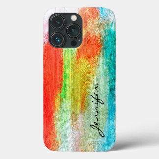 Kleurrijk modern houtnerf look #2 Case-Mate iPhone case