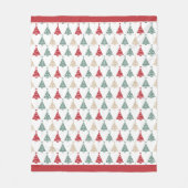 Kleurrijk modern kerstboompatroon fleece deken (Voorkant)