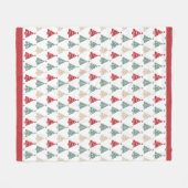 Kleurrijk modern kerstboompatroon fleece deken (Voorkant (Horizontaal))