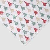 Kleurrijk modern kerstboompatroon tissuepapier (Detail)