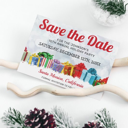 Kleurrijk Modern Kerstfeest Uitnodiging Briefkaart